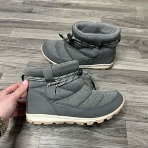 Sorel Gray Quilted Ankle Booties